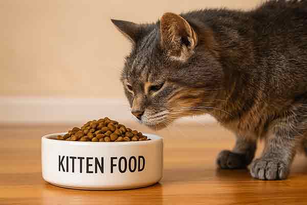 is kitten food good for senior cats