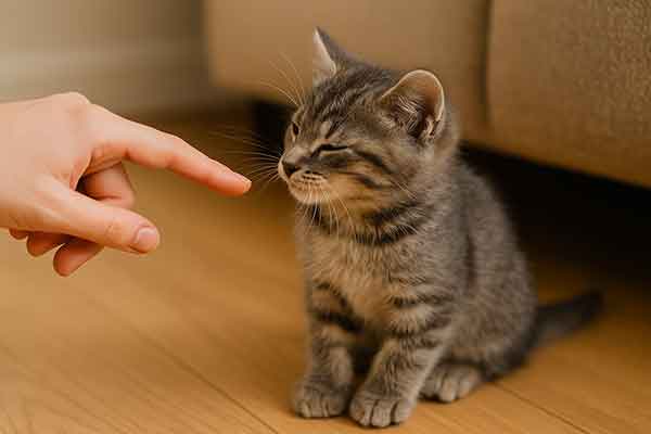 A tamed kitten