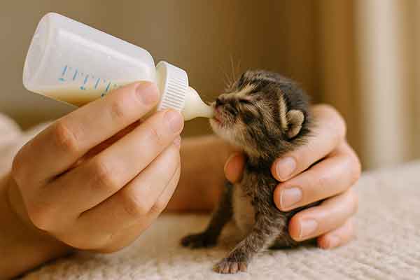 feed a newborn kitten