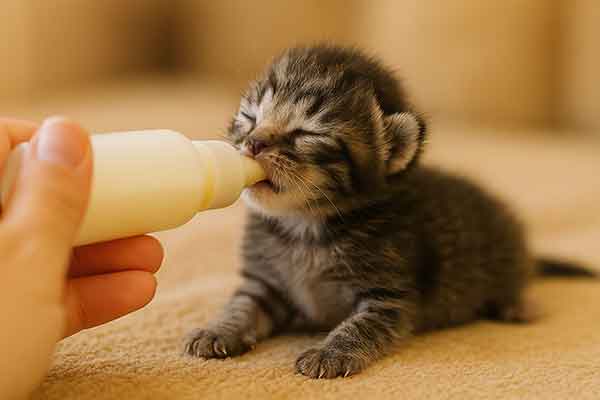 how to bottle feed a kitten