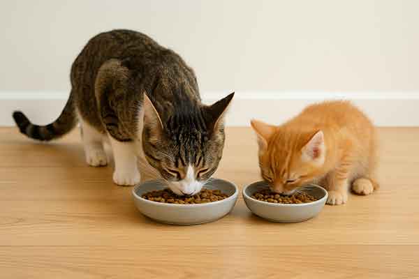 when to switch from kitten to cat food